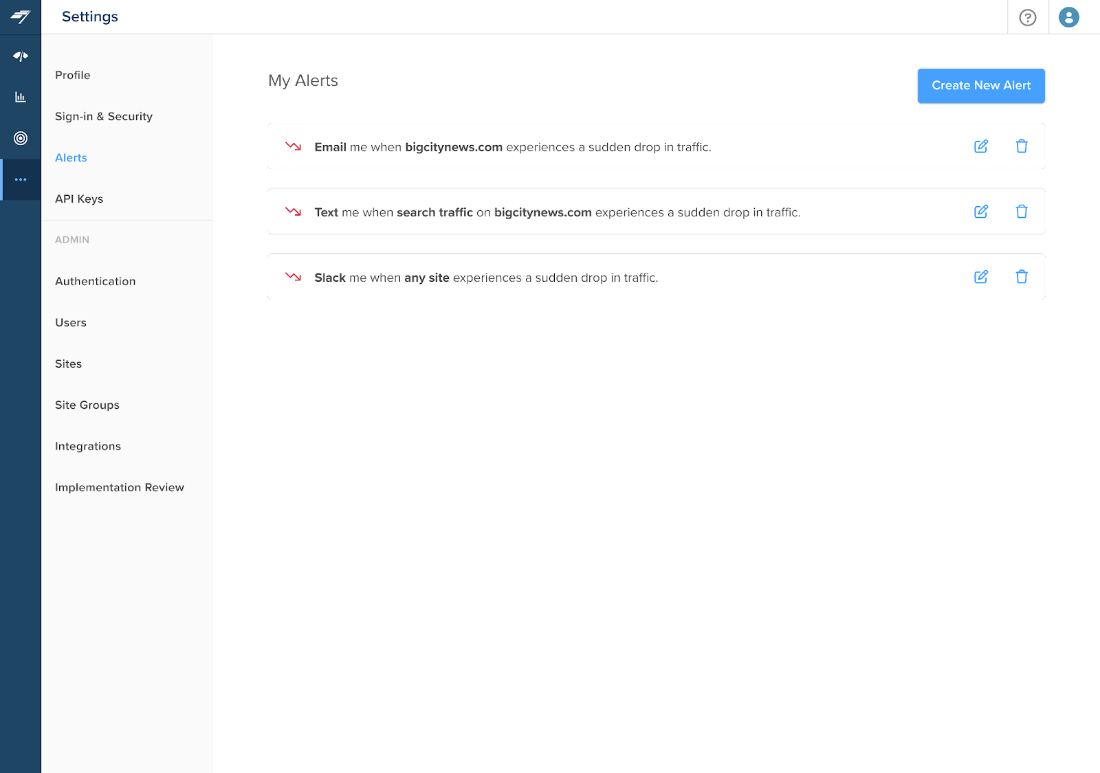 How to Sign Up for Alerts at Chartbeat Chartbeat Help & FAQ